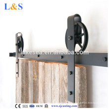 6.6FT Big Wheel Flat Track Spoked Interior Sliding Door Hardware For Wood Door Accessories